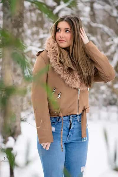 Senior Photo in Snow
