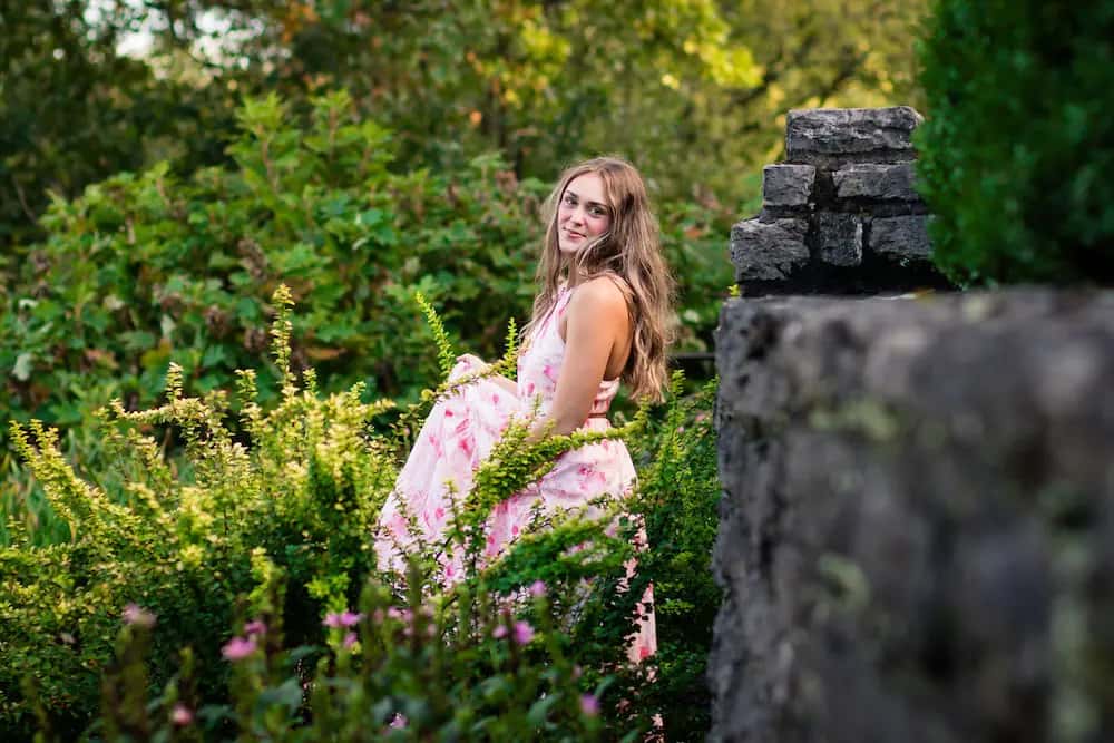 Senior Photo in Flowers